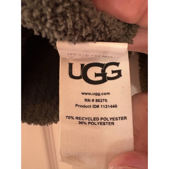 UGG Nyomi Women's Cropped Cardigan Sweater Green Sz S Soft Textured Cozy Comfy - Picture 5 of 6